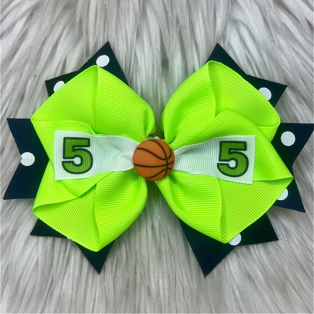 🎀🏀 WNBA Dallas Wings Paige Bueckers Hair Bow Barrette Clip 🏀🎀
